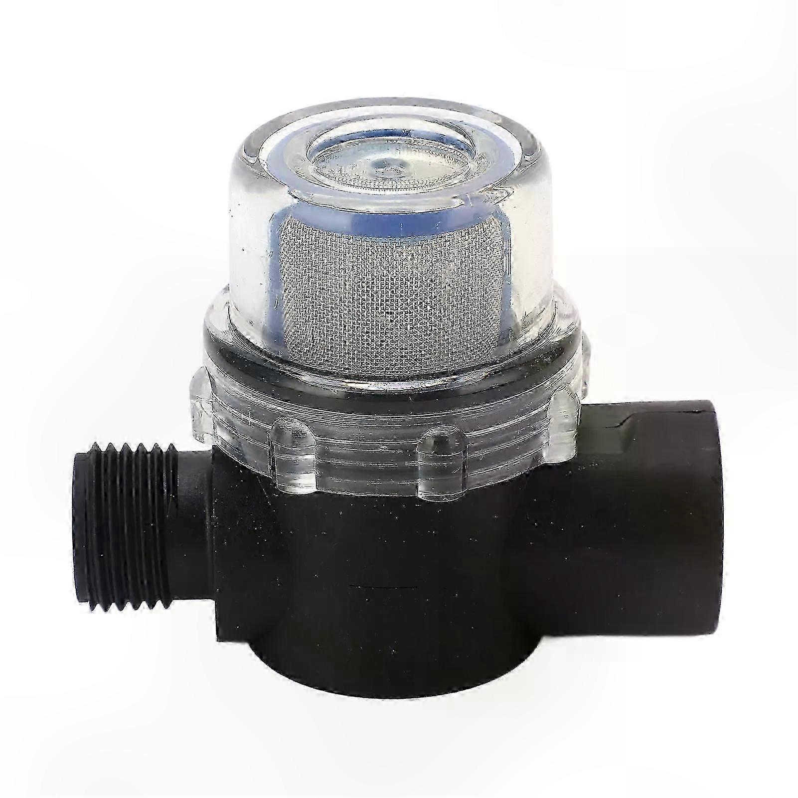 Inline Water Filter with 1/2in Female Thread, 50 Mesh Screen, Plastic Strainer for Plumbing Systems