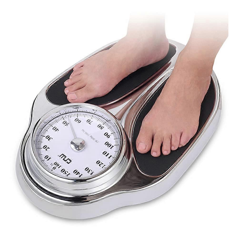 Retro Black Mechanical Bathroom Scale 350LB Capacity Analog Weight Scale with Large Dial