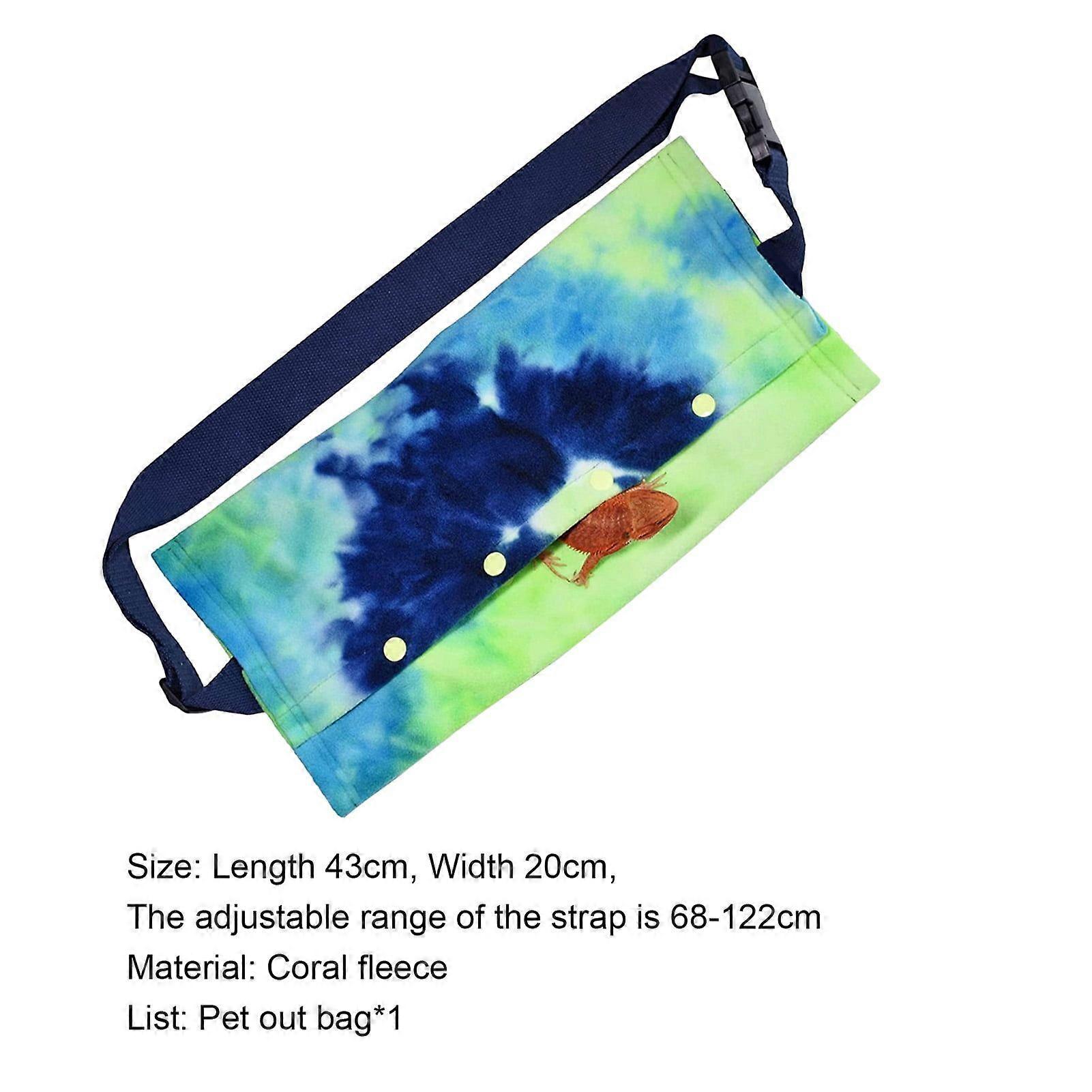 Small Pet Carrier Adjustable Shoulder Strap Prevent Falling Portable Reptile