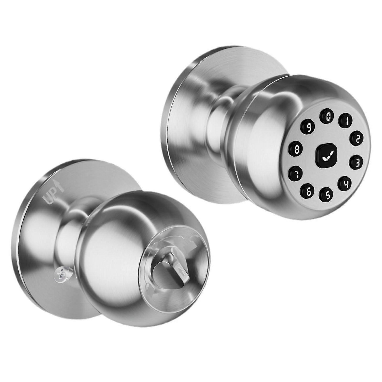 Keyless Entry Door Lock with Round Knob and Keypad Code for Home Office Bedroom Garage