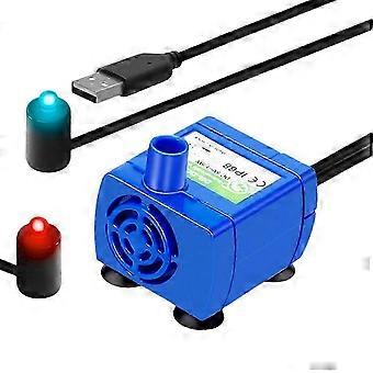 LED-ljus Pet Fontän Pump Motor med vattenflödesfunktion