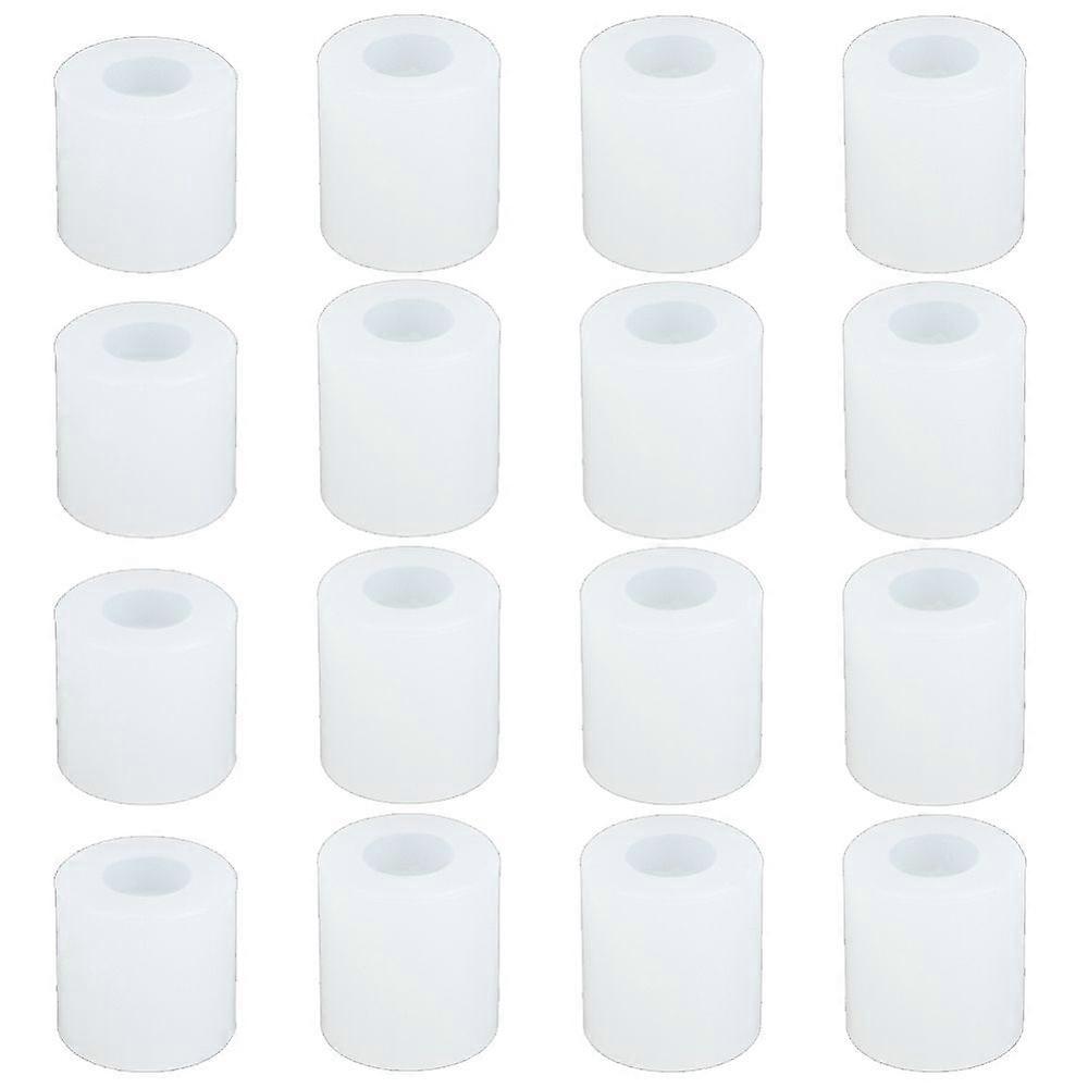 Silicone Column Block Bearing Separation Gasket Ring for 3D Printer White 1.8x1.6cm