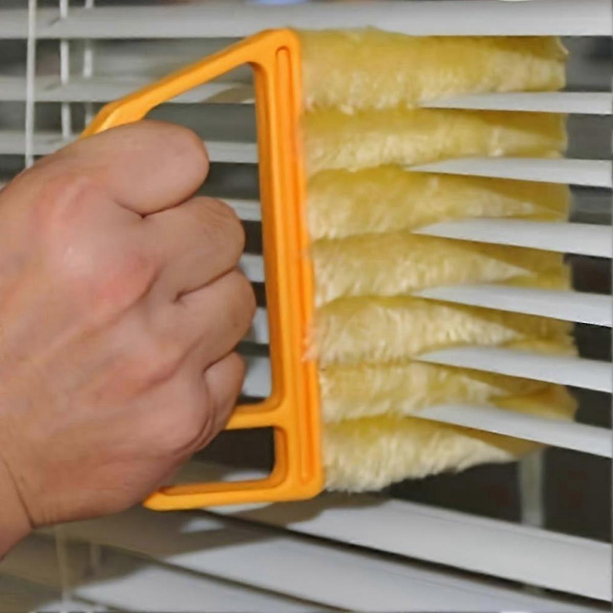 Venetian Blind Cleaner with MultiSlat Microfiber Brush, Detachable Head and Dust Absorption