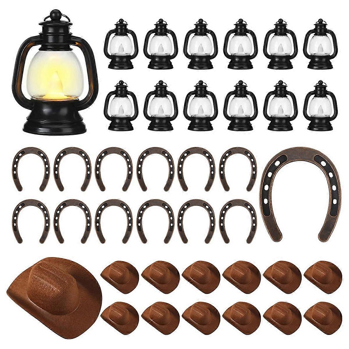 36Pcs Western Mini Lantern Decor Cowboy Party Decorations