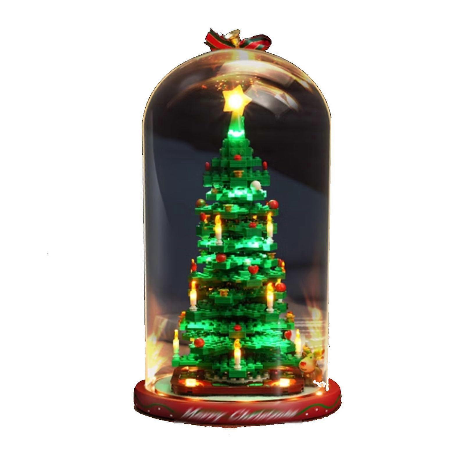 Acrylic Display Case for  Christmas Tree 40573 40338 with Clear Dustproof LED Lighting