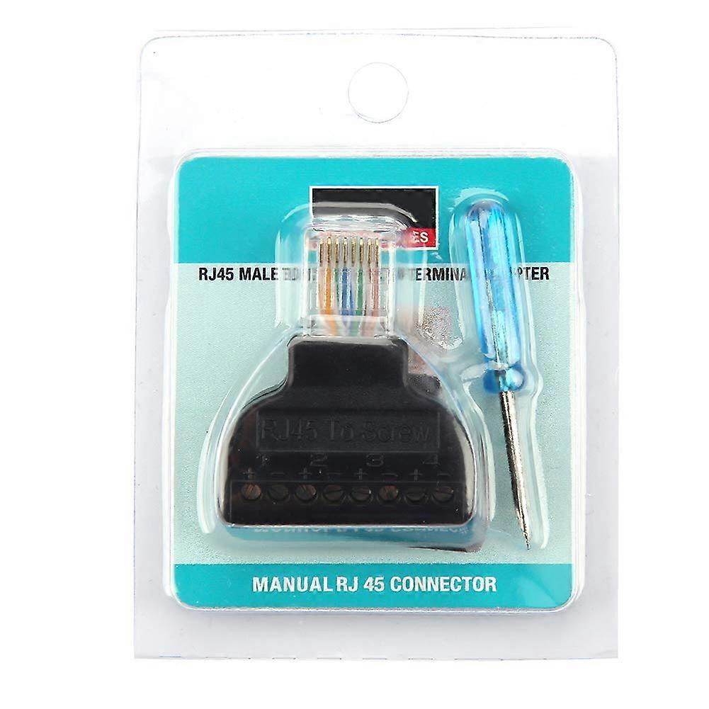 RJ45 CCTV Connector 8 Pin Screw Terminal Plug for Camera Systems Easy Installation Stable Video