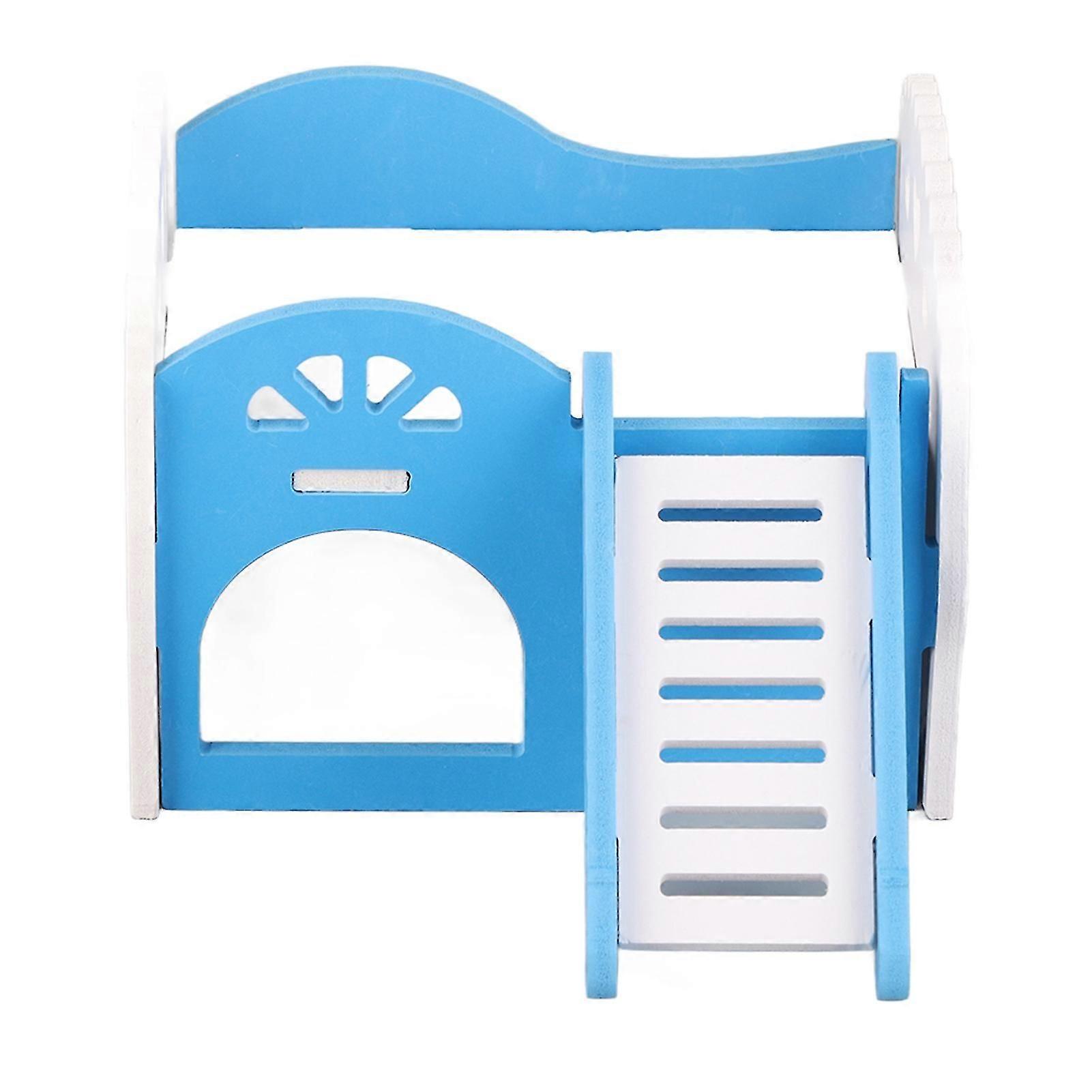 Blue Hamster Castle: Sleep House & Exercise Toy