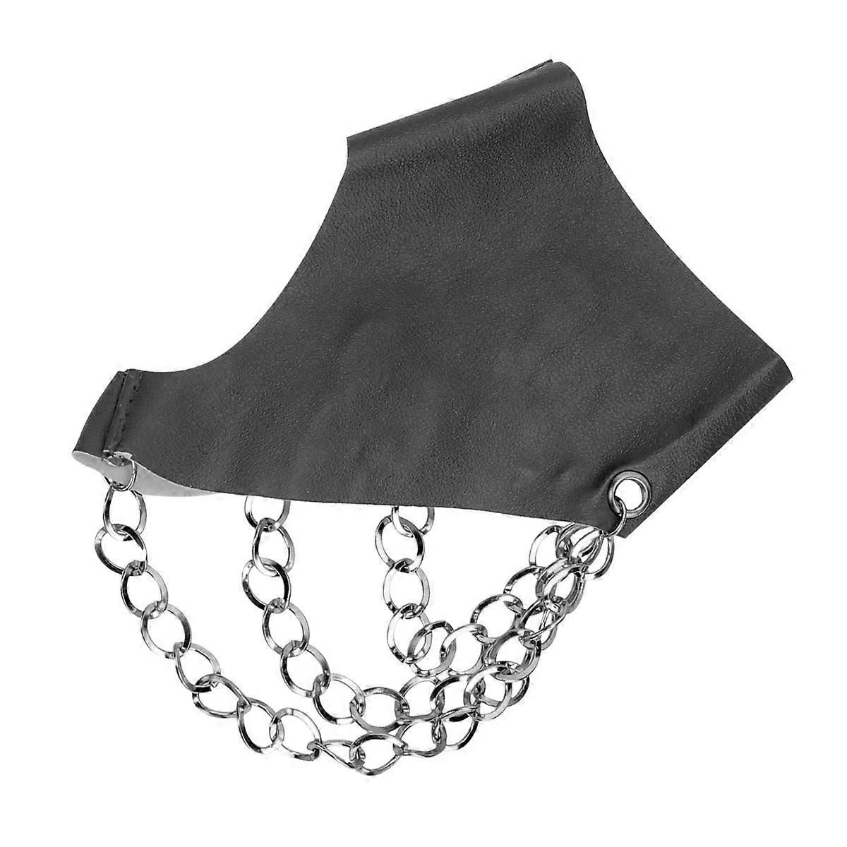 Chain Gloves Nightclub Fingerless PU for Performance