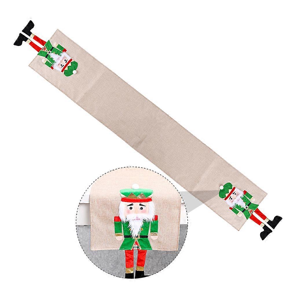 Christmas Table Cover Walnut Soldier Design for Decor 2Pcs Pack
