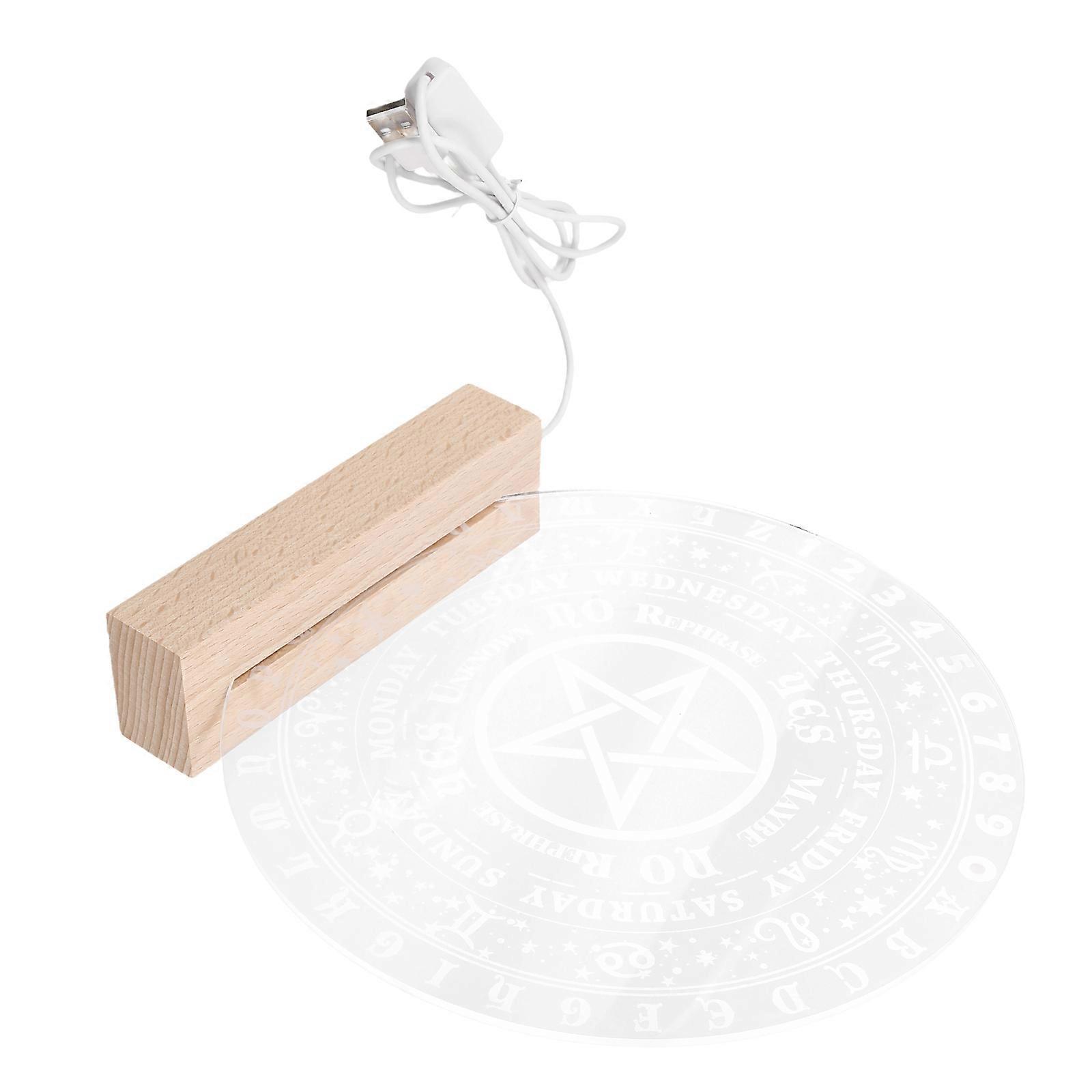 Round Illusion Lamp Creative Night Light for Decor 3Sets Acrylic Desktop Decoration