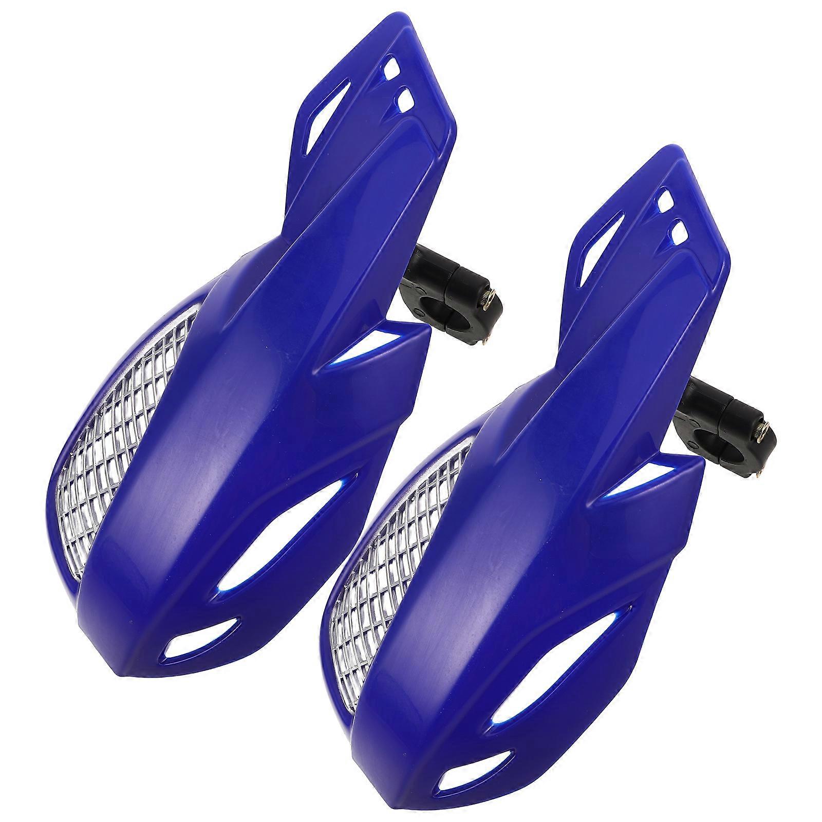 Motorcycle Handlebar Windshield Protector for Winter Riding 1Pair Blue ABS