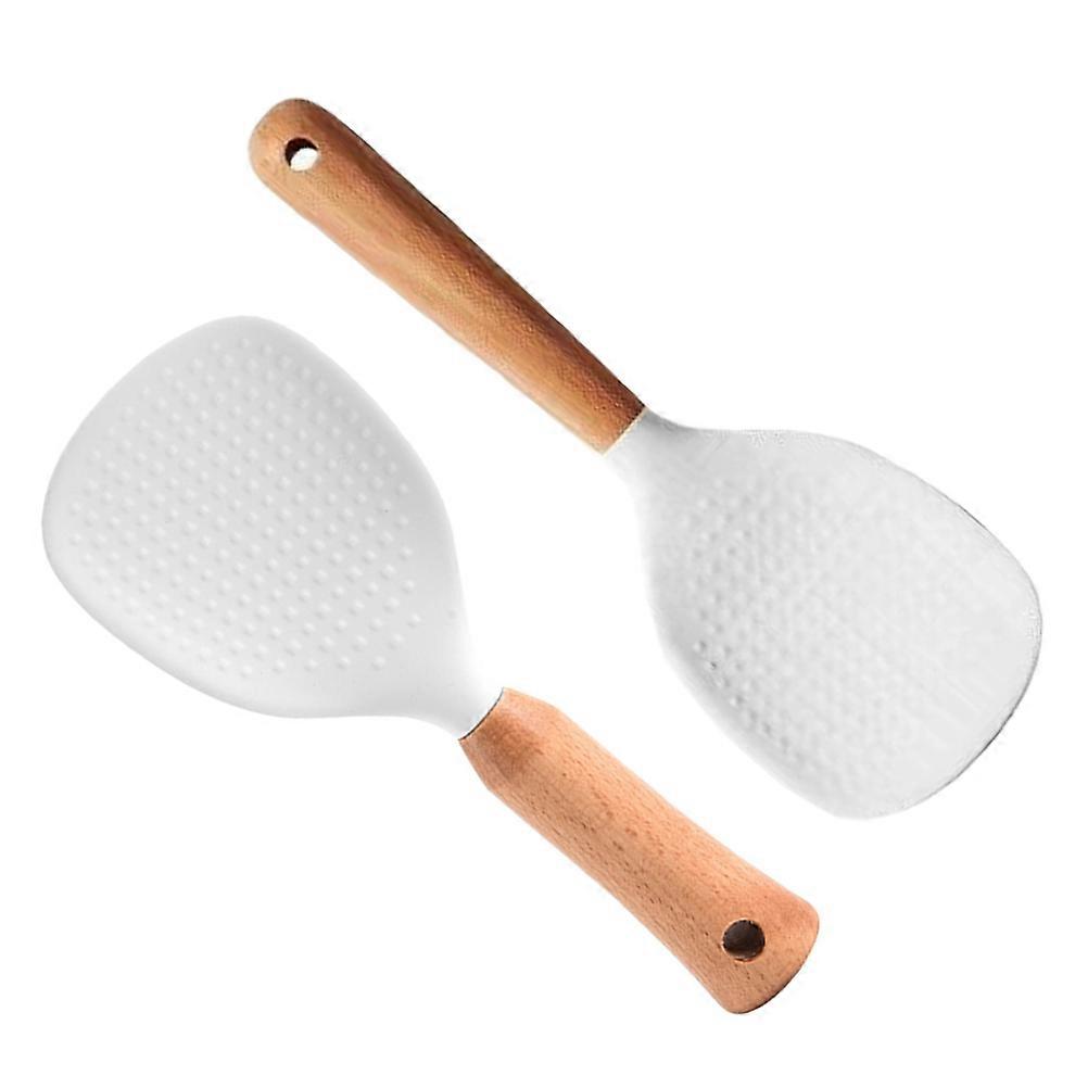 Multi-Function Rice Paddle Silicone Rice Spatula Ideal For Serving Meals 2Pcs