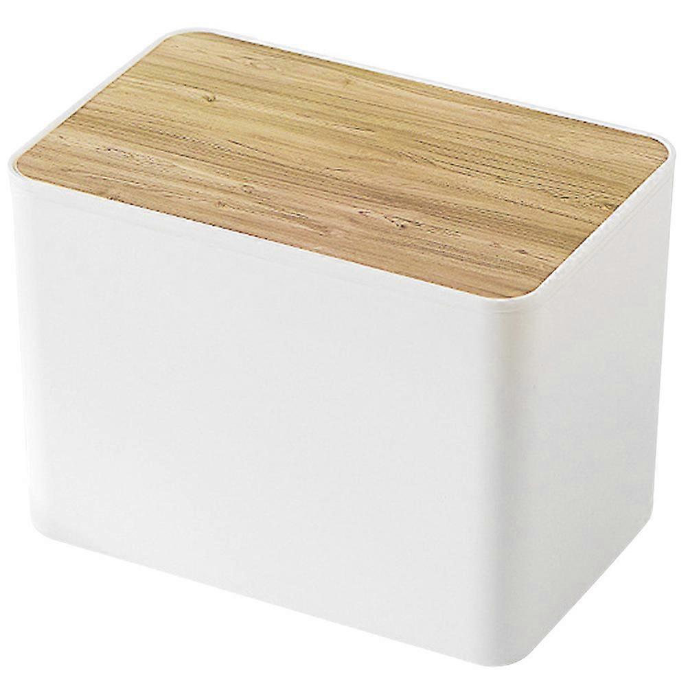 Multi-Function Tissue Holder for Storage White Tissue Box Desktop Supply