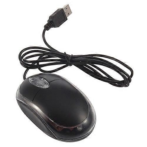 Mini LED Light Wired USB Optical Mouse Scroll Wheel for PC Laptop Computer