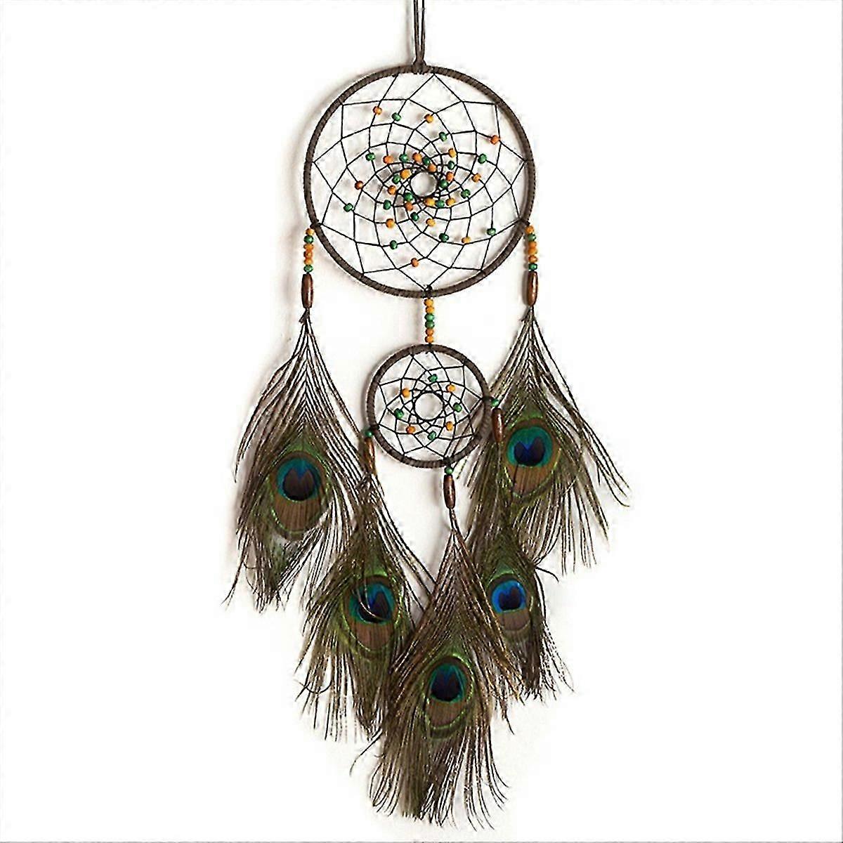 Handmade DreamCatcher Circular Net Feather Wind Chimes