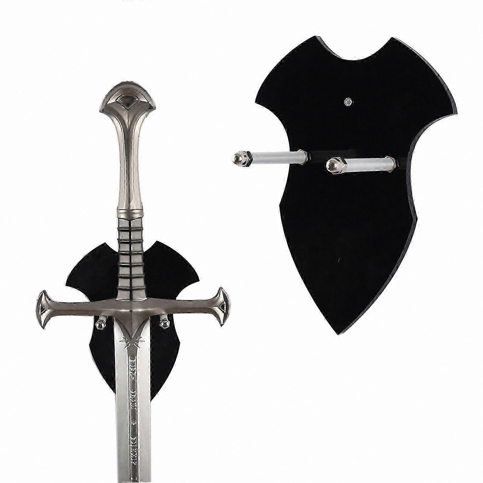 Wall Mount Display Rack for Swords and Axes, Vertical Storage Solution, Black Single Unit