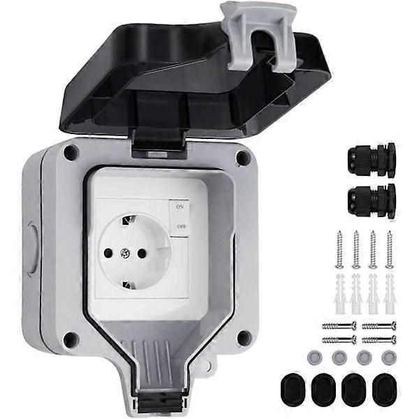 IP66 Waterproof Socket with Switch and Waterproof Distribution Box,