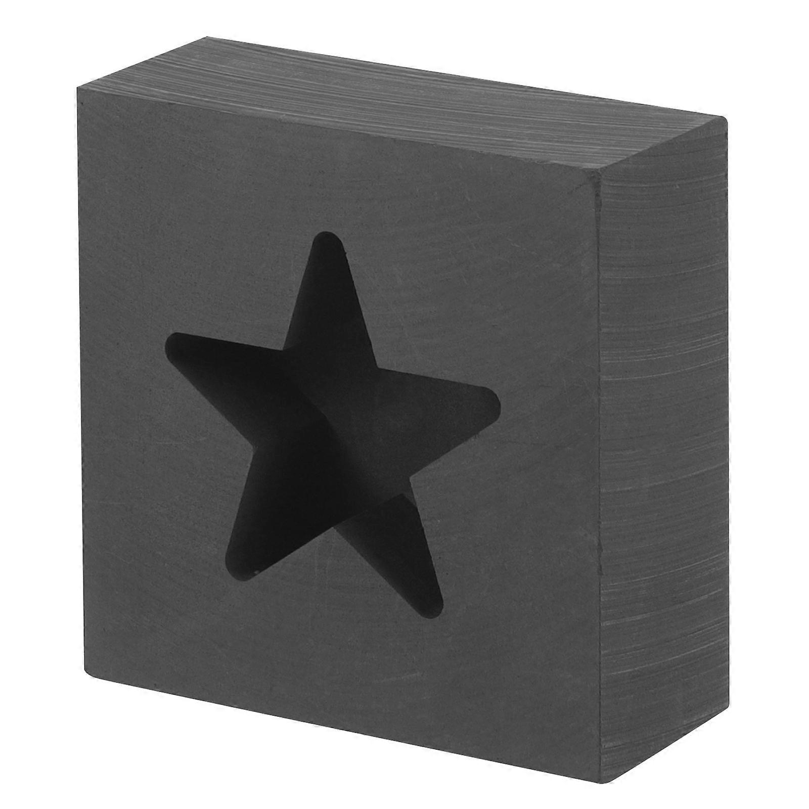 DIY Graphite Mold for Melting Casting 3Pcs Star Shape Graphite Ingot