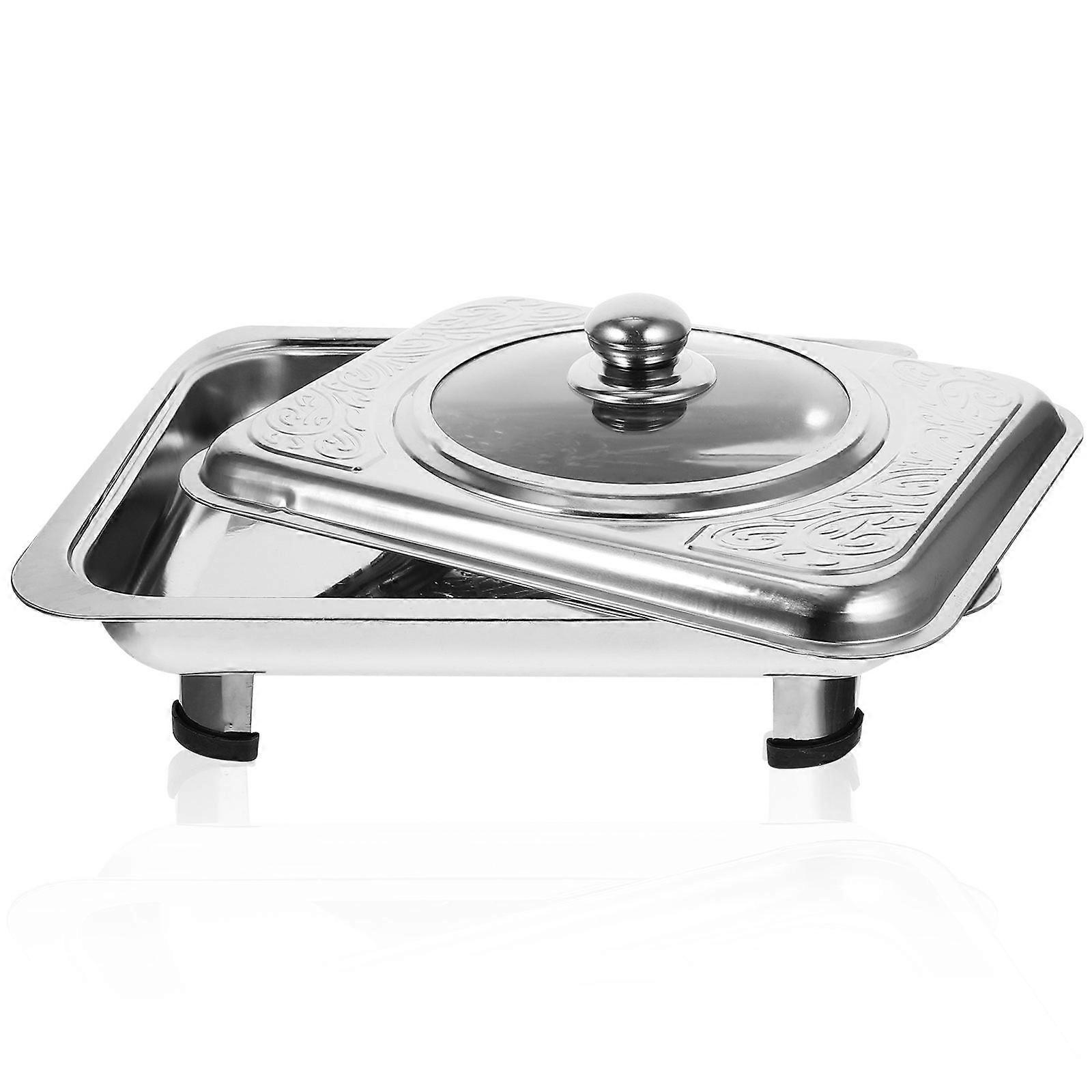 Assorted Color Buffet Server Rectangular Stainless Steel Tray for Storage