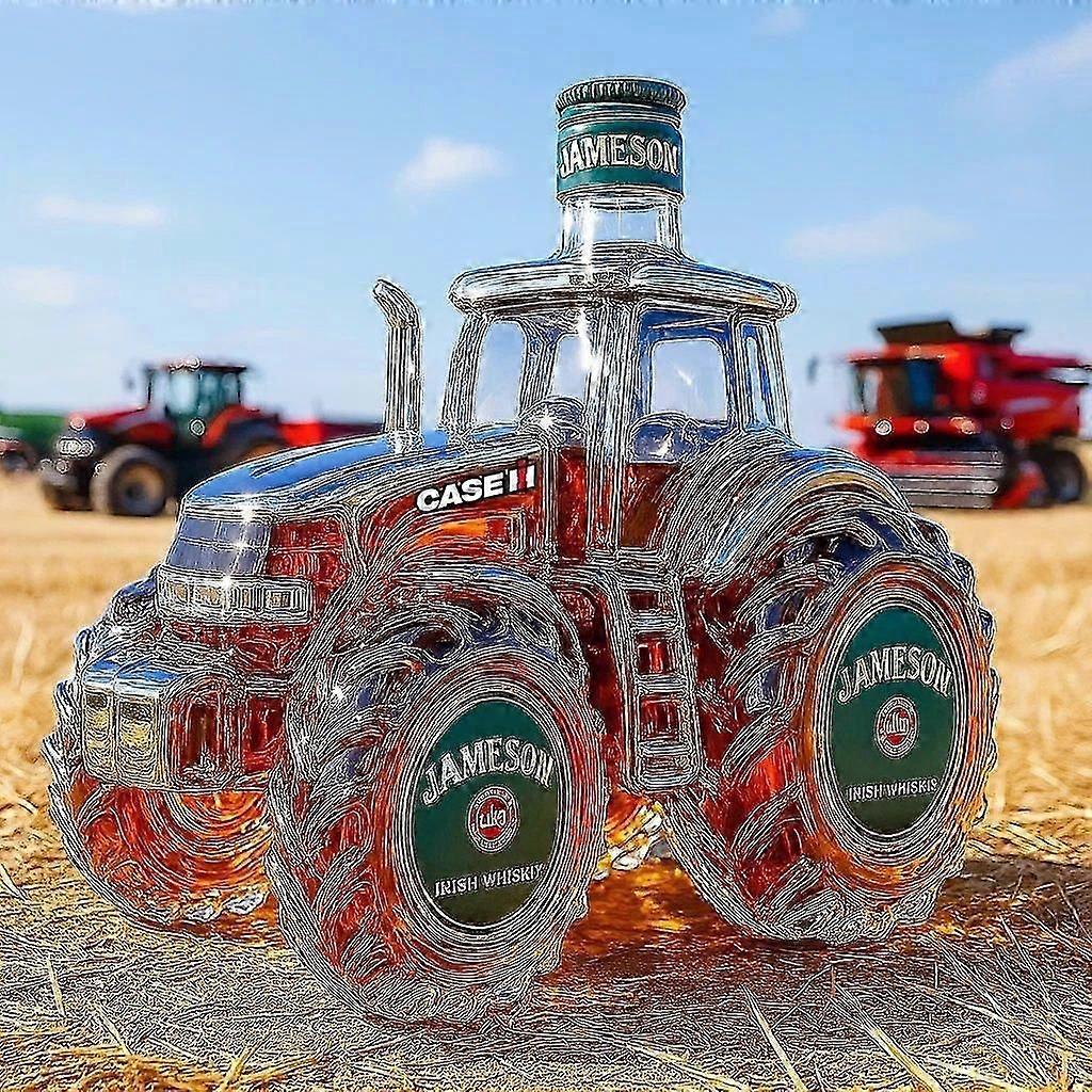 Whiskey Bottle Tractor Shape 10 oz Novelty Creative Tractor Theme Empty Bottle