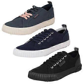 Mens Lyle & Scott Lace Up Casual Canvas Mitchell FW1008 - Z878 - Orion Blue Canvas - UK Size 12 - EU Size 46 - US Size 13