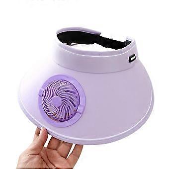 Schnelltrocknender Sonnenhut mit Kühlventilator, Solarbetriebener Ventilatorhut, breite Krempe, Sonnenschutz-Kopfbedeckung für Outdoor-Aktivitäten