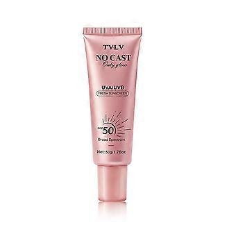 No Cast Just Glow Fresh Sunscreen | SPF50 Broad Spectrum No White Cast Face Sunscreen | Non-Sticky, Lightweight Hydrating Facial Sun Cream 50g