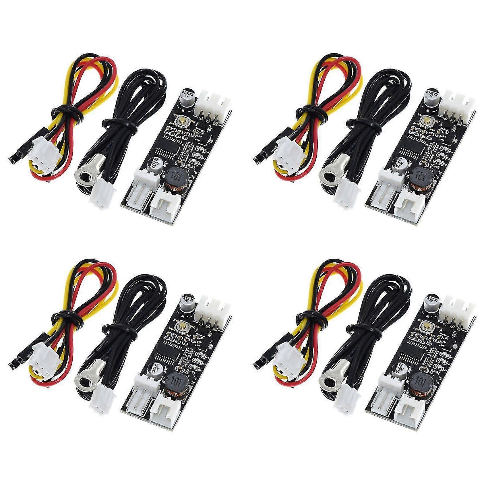4X Single 12V 0.8A DC PWM 2-3 Wire Fan Temperature Control Speed Controller Chassis Computer Noise Reduction Module