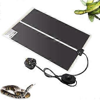 Reptile Heating Mat with Temperature Adjustment, Waterproof Reptile Heat Pad for Amphibians, Small Animals (20W - 16.5 x 11 IN)