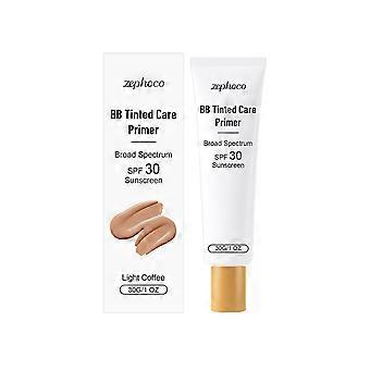 2pcsTinted Protective Primer, Light Brown, Daily Protection, Clear and Natural Base Makeup Primer