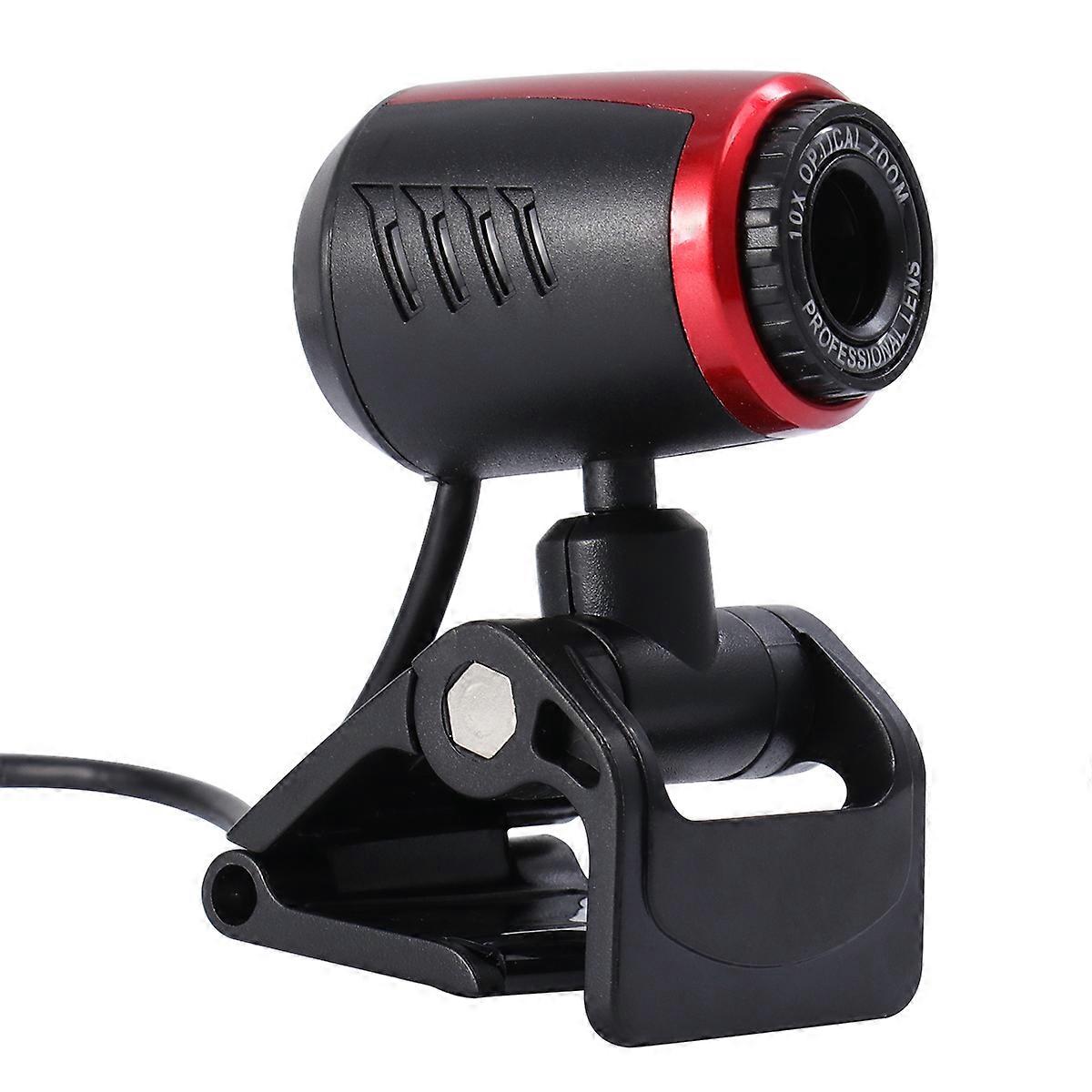 1.3MP Computer Camera USB Charging Microphone Practical PC Camera Flexible Webcam Black
