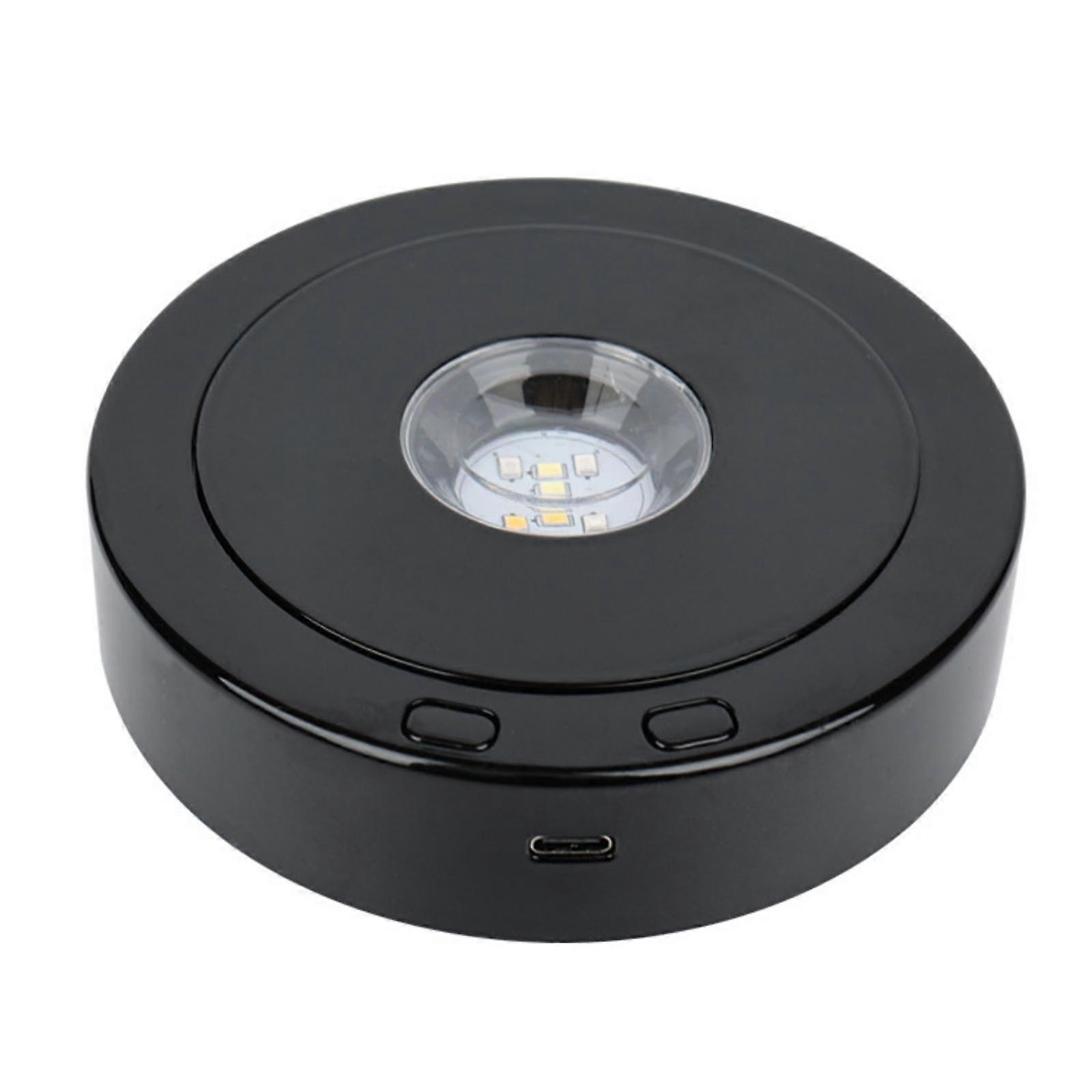 LED Rotating Display Stand USB-Powered Rotating Display Base Illuminated Lighted