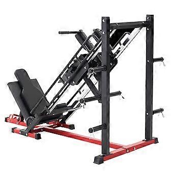 Máquina de sentadillas Hack Press de piernas, combo de prensa de piernas ajustable con soporte lineal y almacenamiento de peso, equipo de ejercicio de piernas