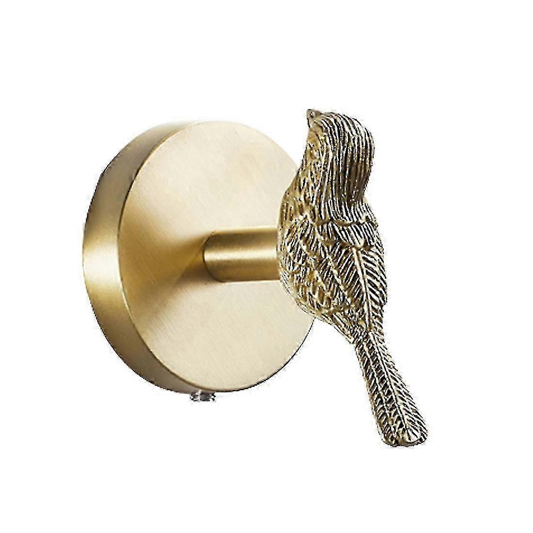 Brass Gold Animal Hook Solid Brass Coat Hook Door Back Hook(bird)
