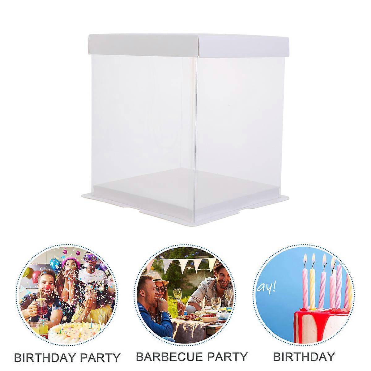 Egg Cake Packaging Box for Cake Wrapping 4Pcs Durable White Packaging Box
