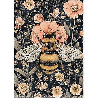 Vintage Floral Bee Jigsaw Puzzle for Adults - Decorative Puzzle Gift for Boho Lovers Victorian Botanical Decor Puzzles SQZ010