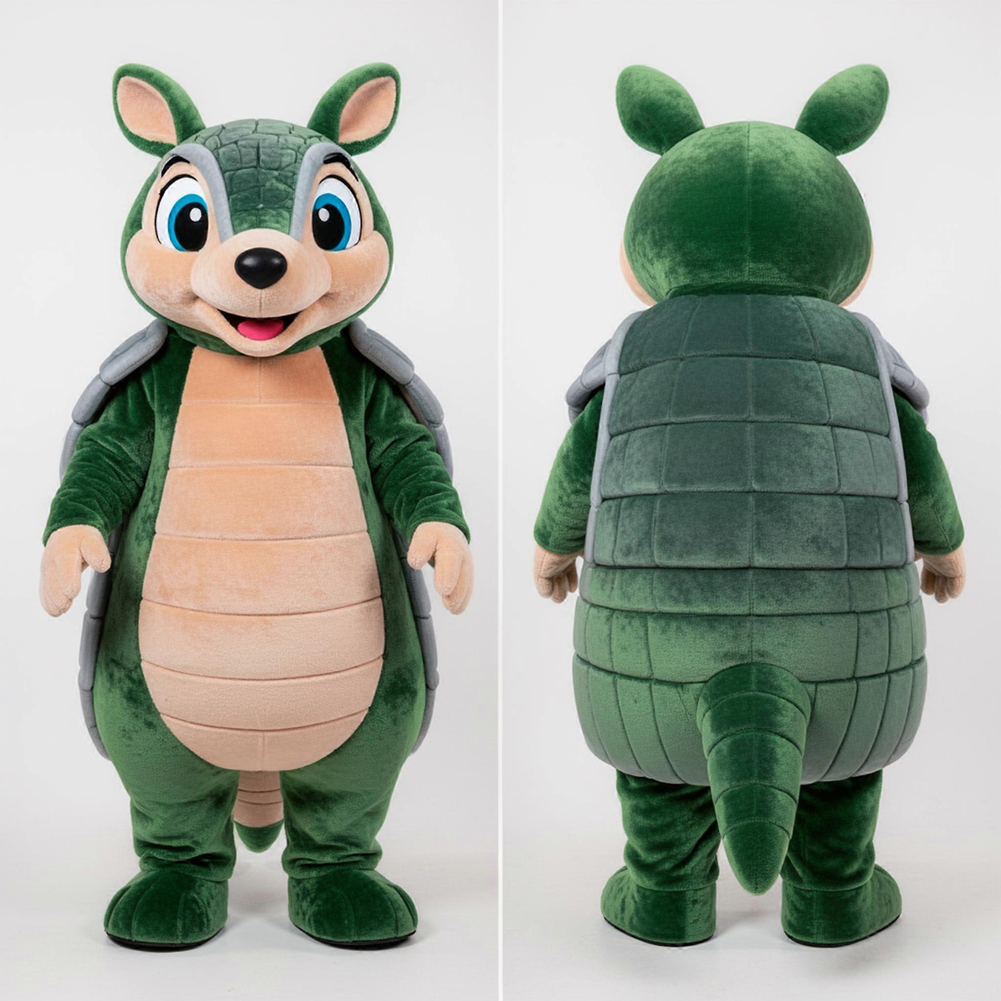MASTICOT Forest Green Rounded Armadillo Mascot