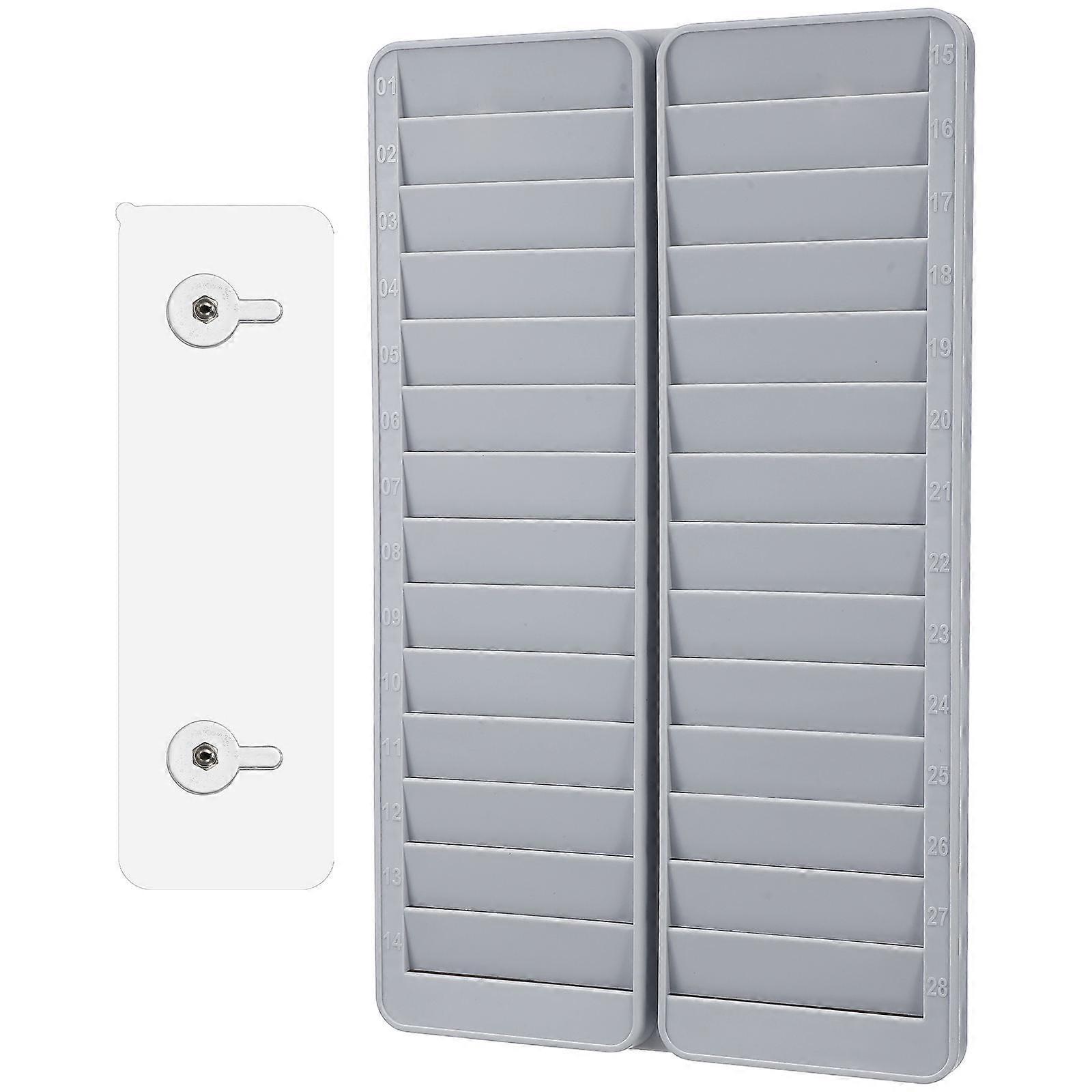 Wall Mounted Insertion Rack for Storing Time Cards 28 Slots
