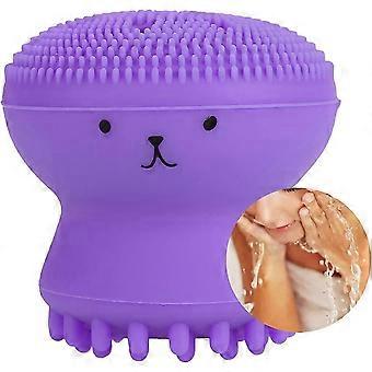 Gesichtsreinigungsbürste. Wasserdichtes Gesichtsmassagegerät aus Silikon. Peeling und Öl