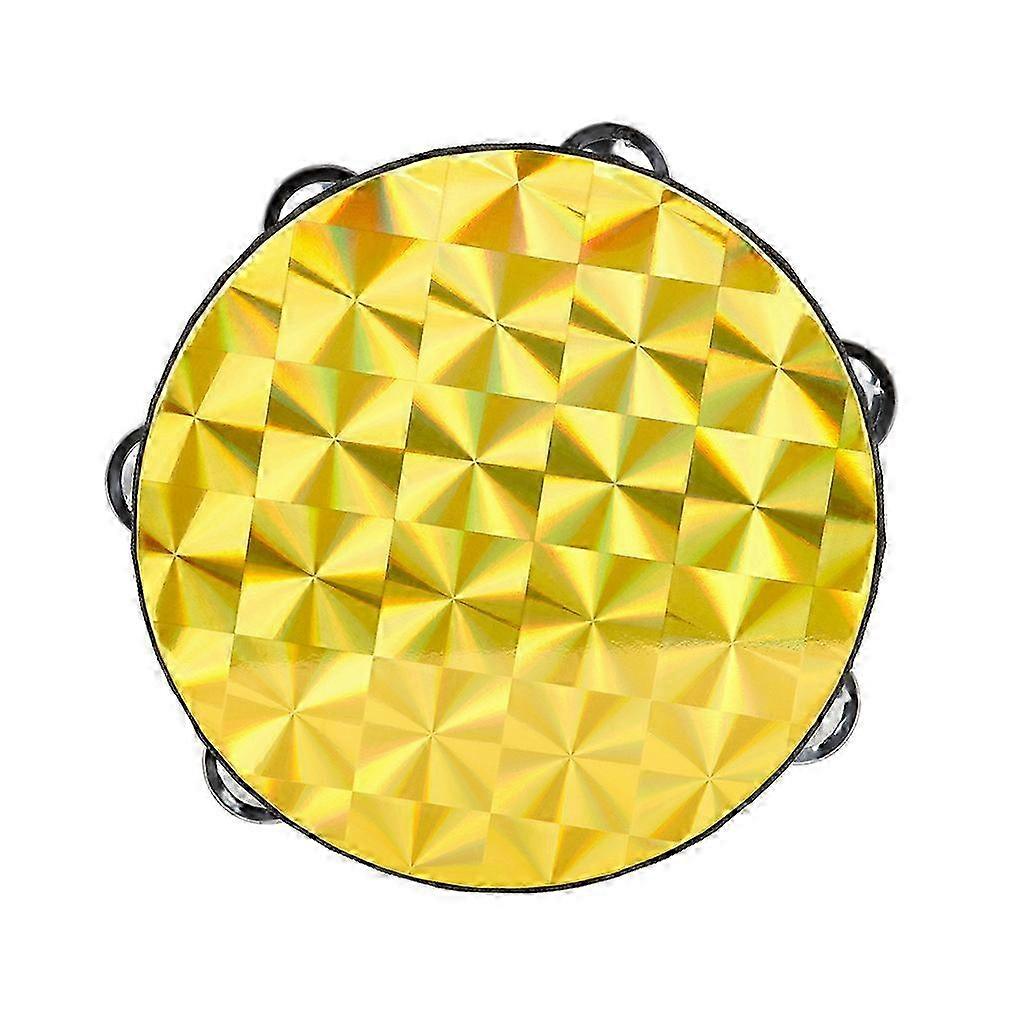 Wooden Shell Reflective Tambourine
