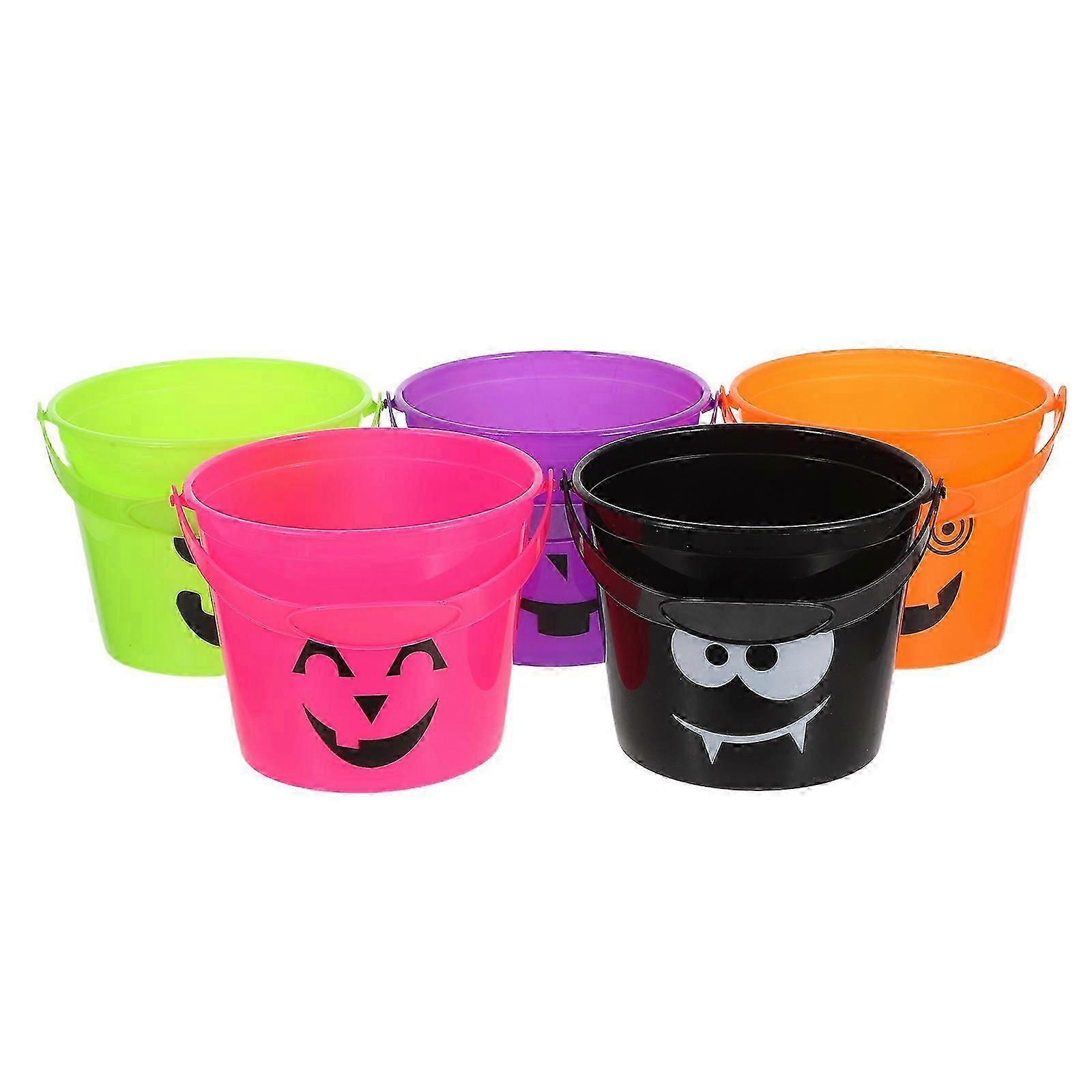 Halloween Candy Storage Buckets 5Pcs Pumpkin Candy Pails