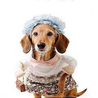Entertaining Pet Grandmas Costume Funny Dog Outfit Halloweens Dog Cosplay Clothing compatible with Holidays And Family Fun S