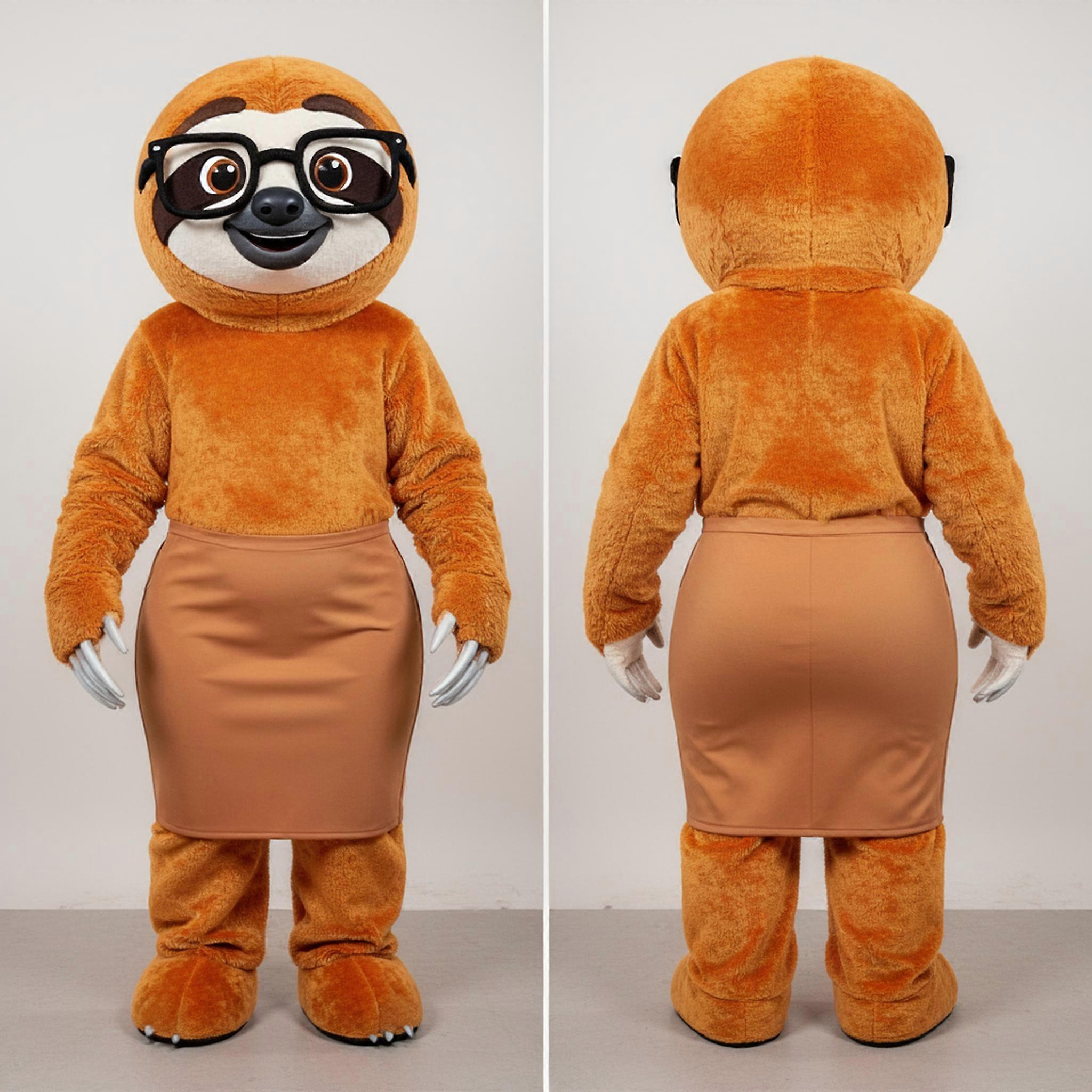 MASTICOT Amber Cartoon Sloth Mascot