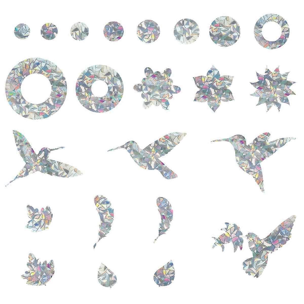 Sunlight-Activated Rainbow Window Clings, Reusable Anti-Collision Decals