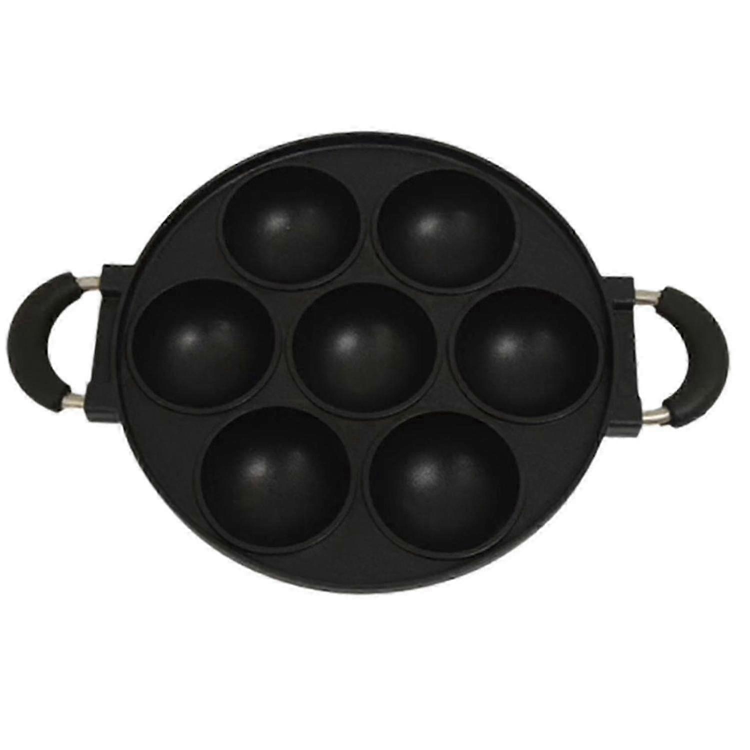 7-Hole Cast Iron Omelette Pan