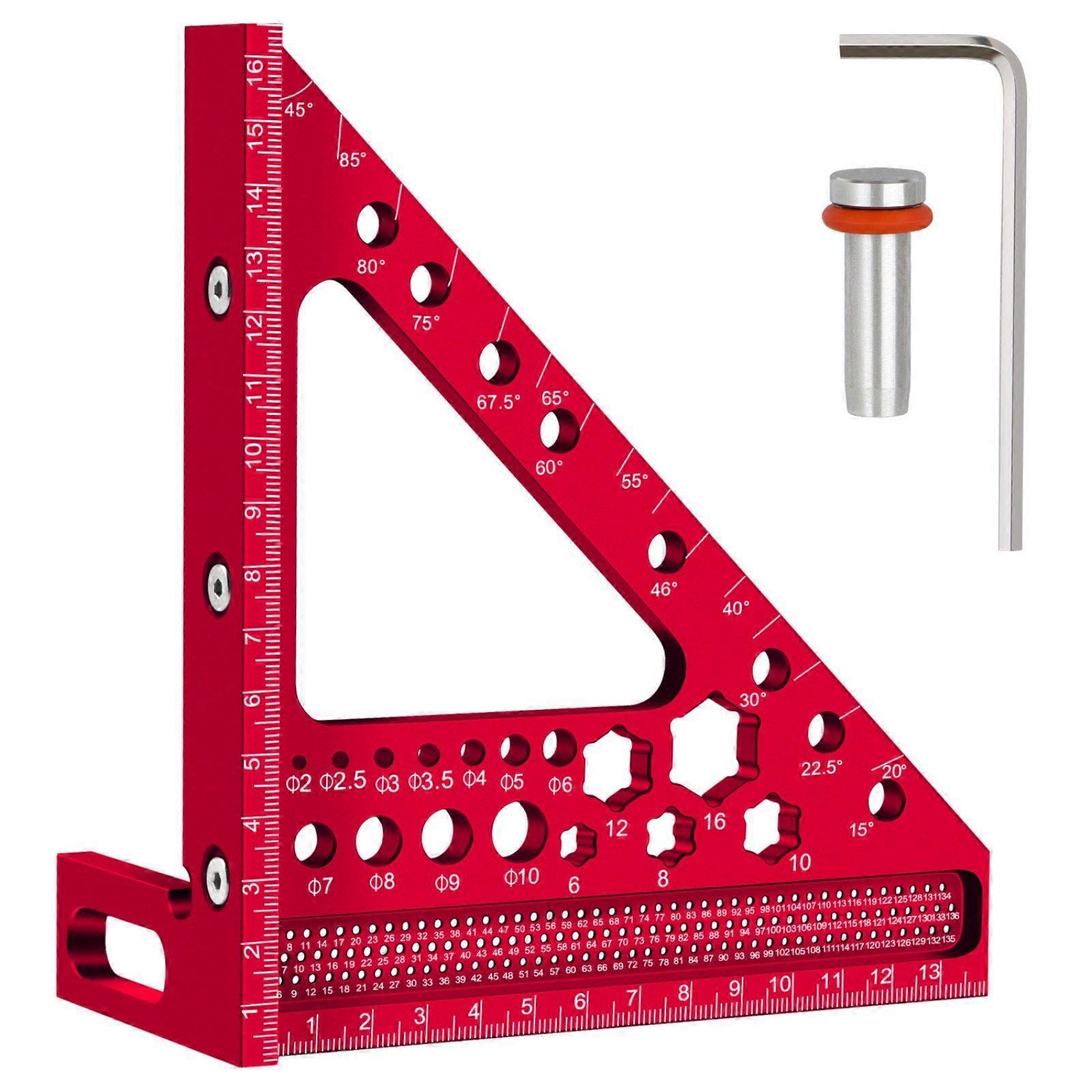 Multi-Angle Measuring Tool Engraved Scale Miter Angle Ruler Aluminum Alloy Miter