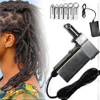 Mini Handheld Dreadlocks Machine with 20 Crochet Needles for Fast Loc Creation and Easy Maintenance