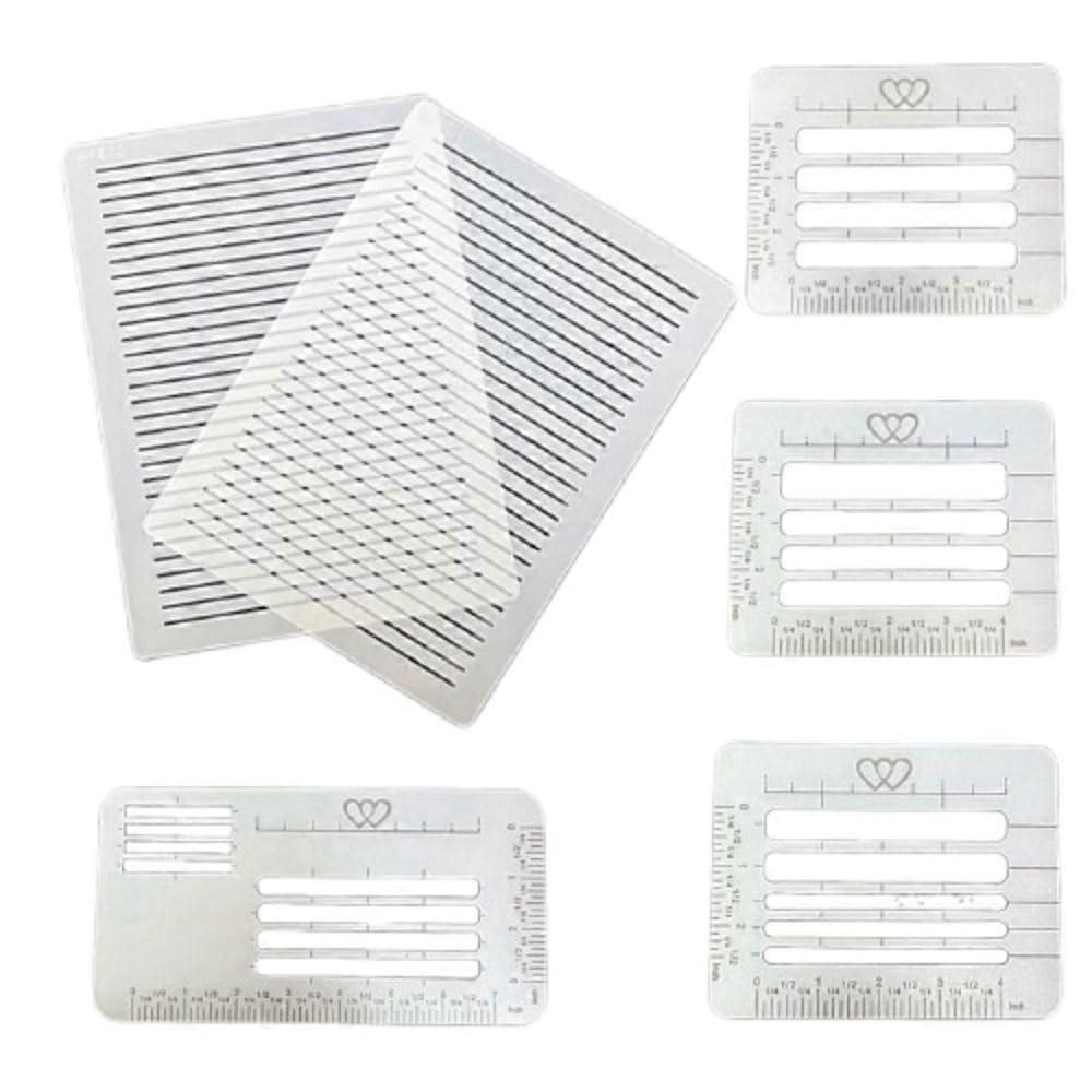 Envelope Addressing Template Set for Calligraphy Lettering, Transparent Reusable Guide for Precise Alignment