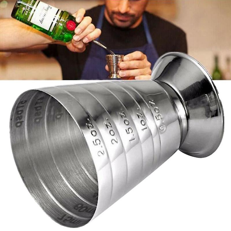 75ml Metal Measure Cup Drink Tool Shot Ounce Jigger Bar Mixed Cocktail Beaker