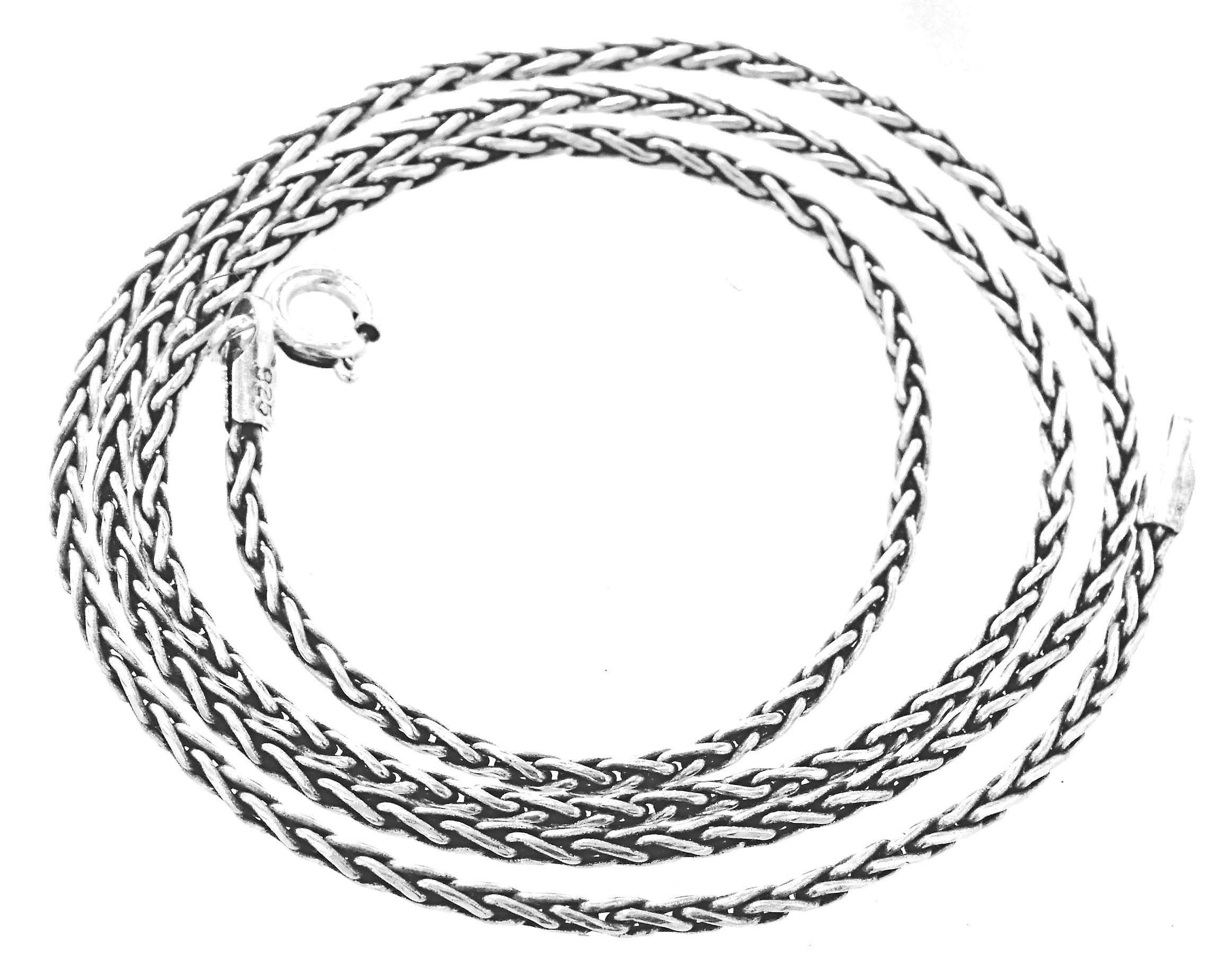Basket chain 1.5 mm - black-silver - silver